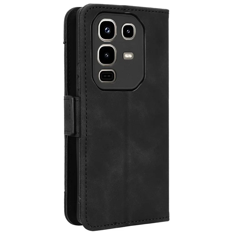 For Infinix Note 50 4G / Note 50 Pro 4G Case Wallet Leather Phone Cover with Multiple Card Slots - Black