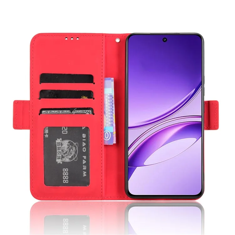 Für vivo V50 Lite 5G / 4G Lederhülle Handyhülle Brieftasche mit mehreren Kartenfächern - Rot
