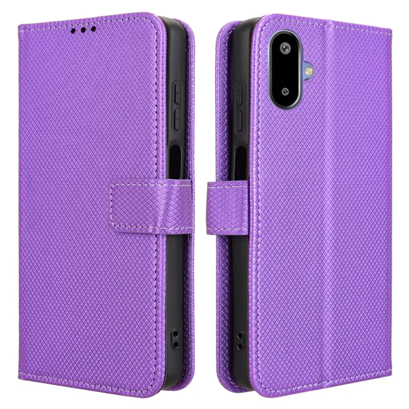 Für Samsung Galaxy F06 5G / M06 5G Hülle PU-Leder Diamant-Textur Brieftasche Handyhülle - Lila
