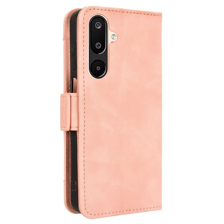 Для Samsung Galaxy M16 5G / F16 5G Кожаный чехол-кошелек для телефона с несколькими слотами для карт - Розовый