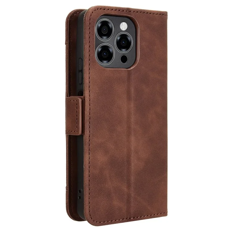 Pour Doogee Note 58 Pro / Note 58 Étui en cuir Portefeuille pour téléphone avec plusieurs emplacements pour cartes - Marron