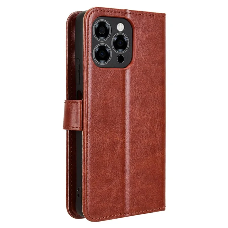 For Doogee Note 58 Pro  /  Note 58 Case Crazy Horse Texture PU Leather Phone Wallet Cover - Brown