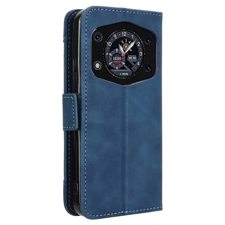 For Cubot A30 Leather Case Phone Wallet Cover with Multiple Card Slots - Blue