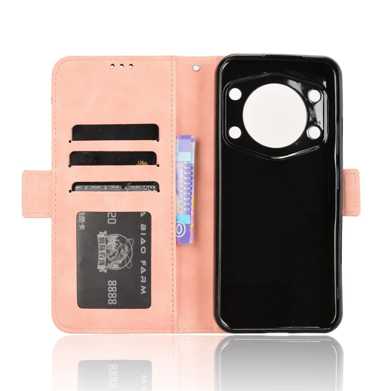 For Cubot A30 Leather Case Phone Wallet Cover with Multiple Card Slots - Pink