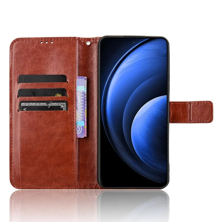 Pour Blackview Oscal Tiger 13 Étui en Cuir PU Texture Crazy Horse - Housse de Portefeuille pour Téléphone - Marron