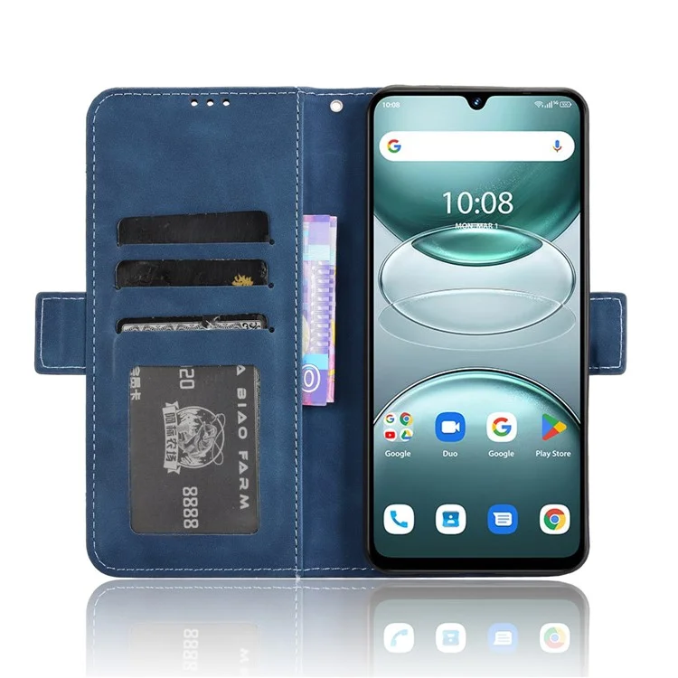 Ledertasche für Umidigi G100 / G100 5G / G100A Handy-Brieftasche mit mehreren Kartenfächern - Blau