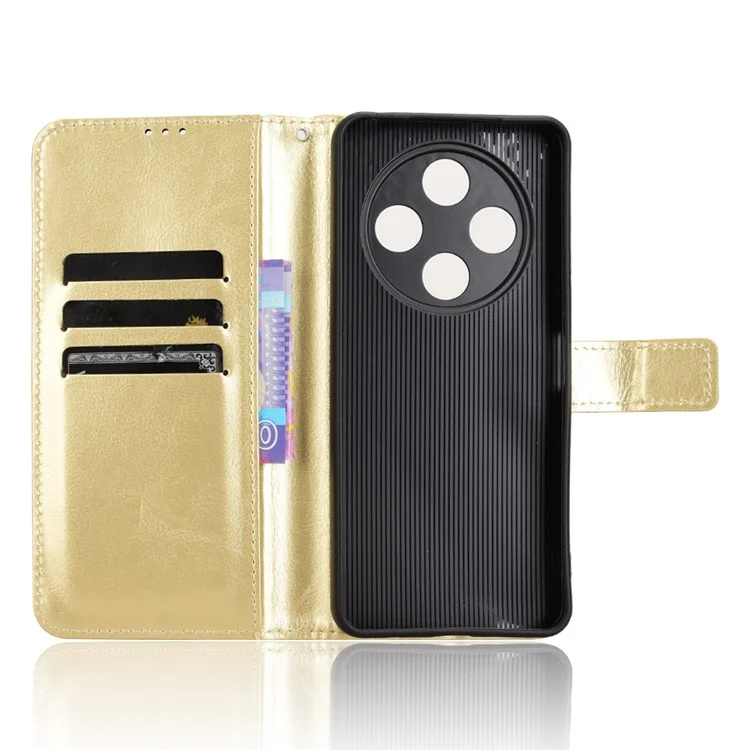 PU-Lederhülle für Umidigi G100 / G100 5G / G100A Crazy Horse Textur Handy Brieftasche Cover - Gold