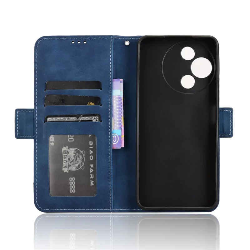 For TCL 60R 5G / TCL 60 5G Leather Case Phone Wallet Cover with Multiple Card Slots - Blue