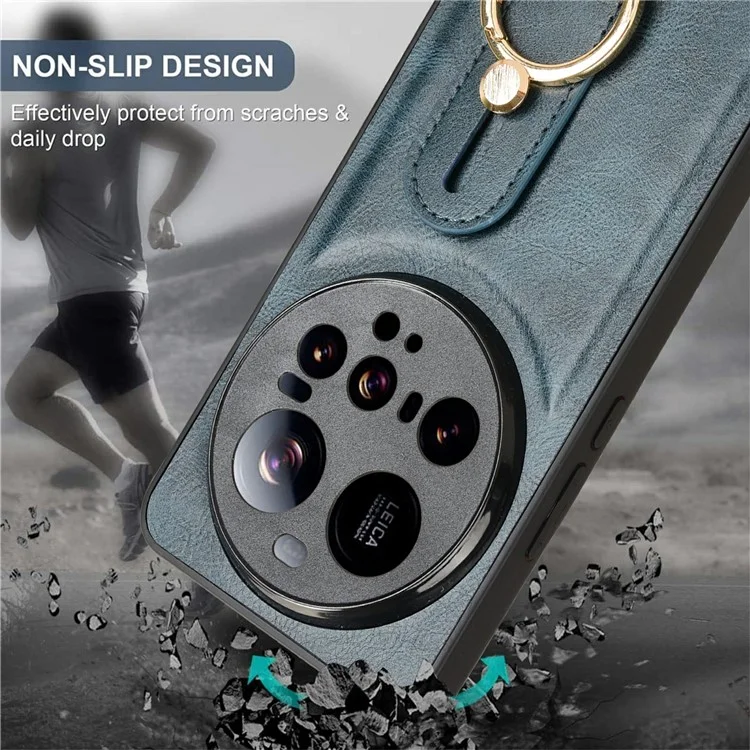 Pour Xiaomi 15 Ultra Étui avec Bracelet Support Cuir + PC + TPU Coque de Téléphone avec Décapsuleur - Bleu