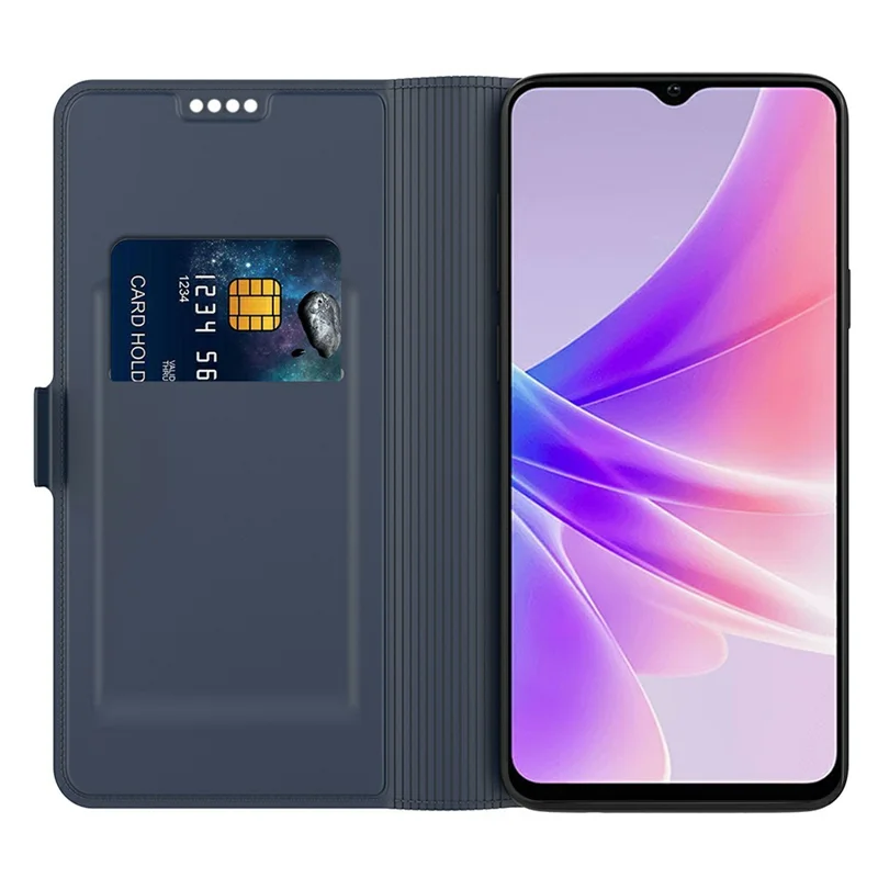 Funda para Infinix Note 50 4G / Note 50 Pro 4G Carcasa interior de TPU a prueba de golpes Cubierta de teléfono de cuero con ranura para tarjeta - Azul