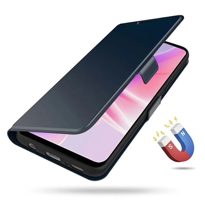 Funda para Infinix Note 50 4G / Note 50 Pro 4G Carcasa interior de TPU a prueba de golpes Cubierta de teléfono de cuero con ranura para tarjeta - Azul