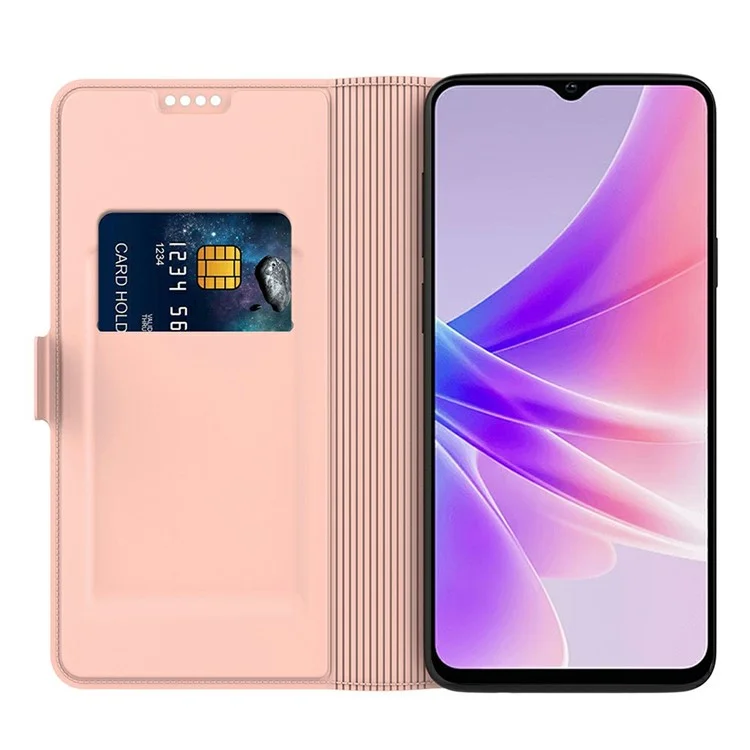 For Infinix Note 50 4G / Note 50 Pro 4G Case Shockproof TPU Inner Shell Leather Phone Cover Card Slot - Rose Gold