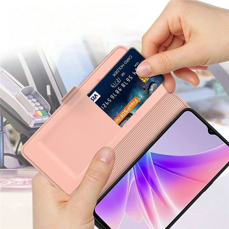 For Infinix Note 50 4G / Note 50 Pro 4G Case Shockproof TPU Inner Shell Leather Phone Cover Card Slot - Rose Gold