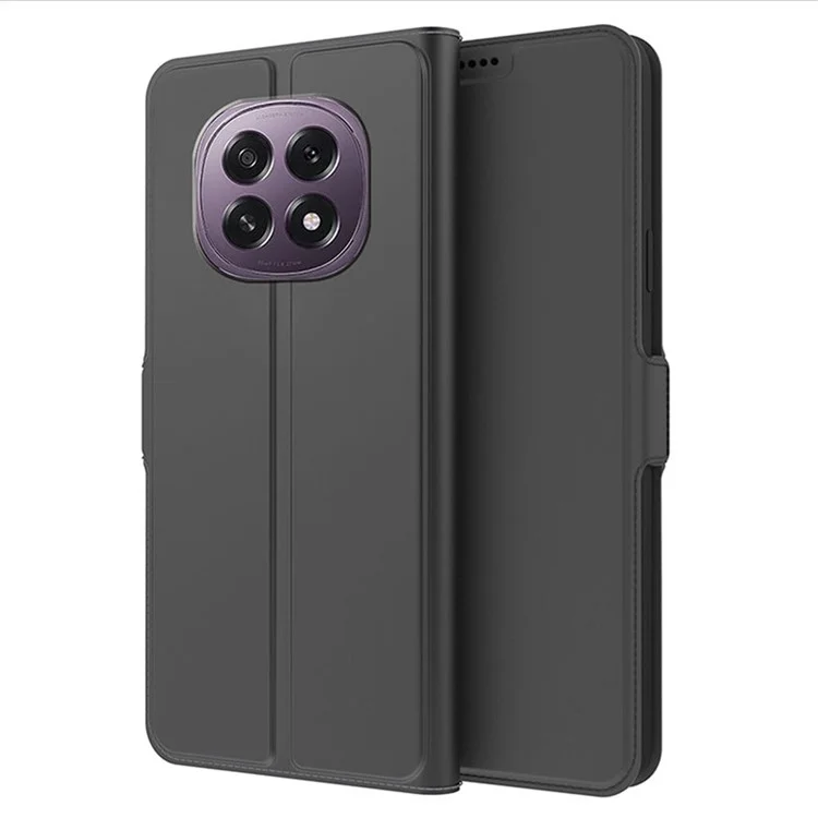 Pour Oppo F29 5G / A5 5G Étui Antichoc Coque Intérieure en TPU Housse de Téléphone en Cuir avec Emplacement pour Carte - Noir