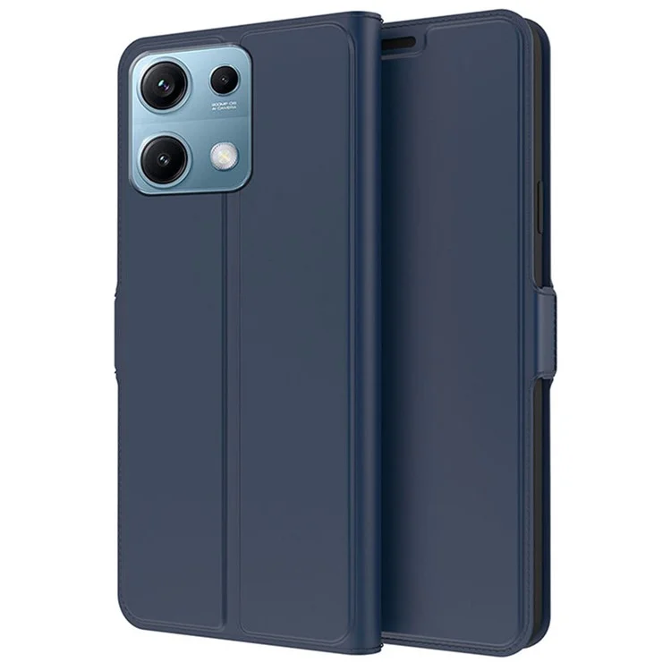 Pour Xiaomi Redmi Note 14S 4G Étui Antichoc Coque Intérieure en TPU Housse de Téléphone en Cuir Porte-Carte - Bleu