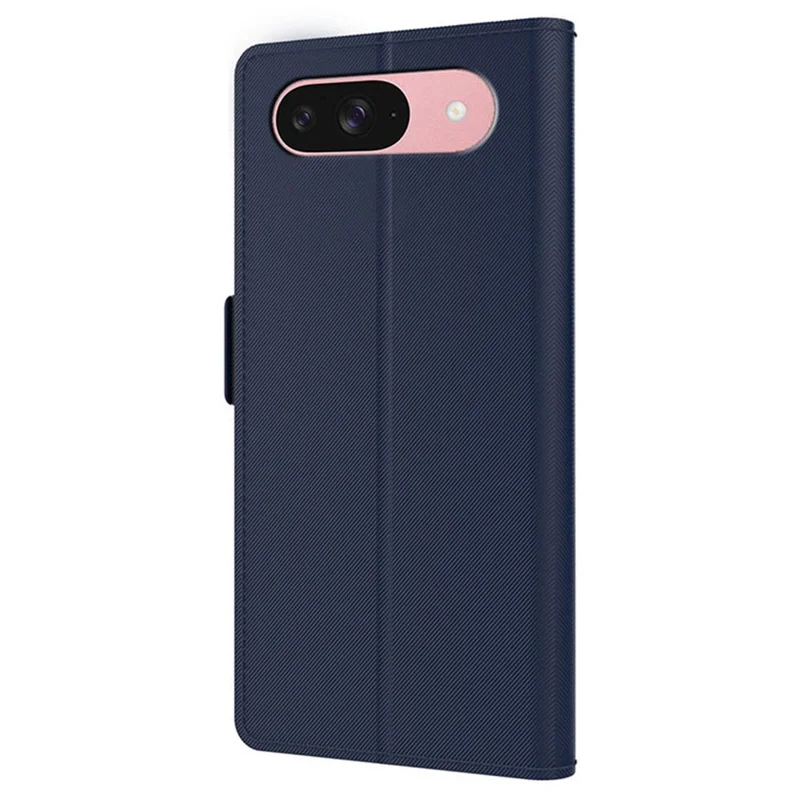 Phone Case For Google Pixel 9 Pro / Pixel 9 Stand PU Leather Cover Card Holder Mirror - Blue
