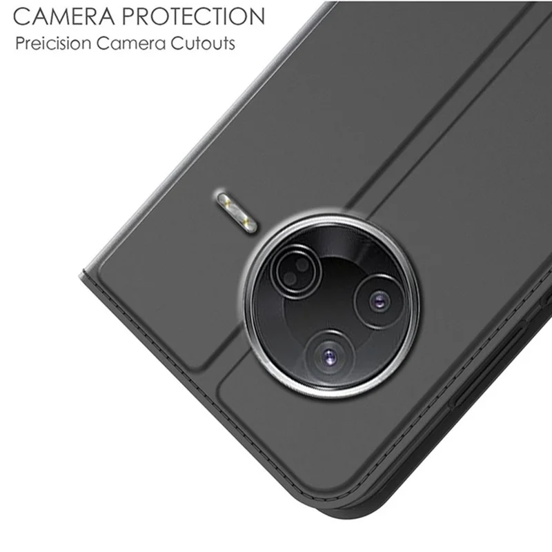 Custodia per Xiaomi Poco F7 Pro 5G / Redmi K80 5G in Pelle Sintetica con Porta Carte e Supporto - Nero