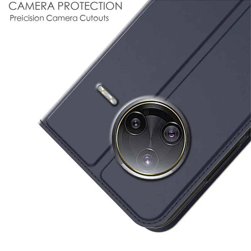 For Xiaomi Poco F7 Ultra 5G / Redmi K80 Pro 5G Case PU Leather Phone Cover with Card Holder Stand - Blue