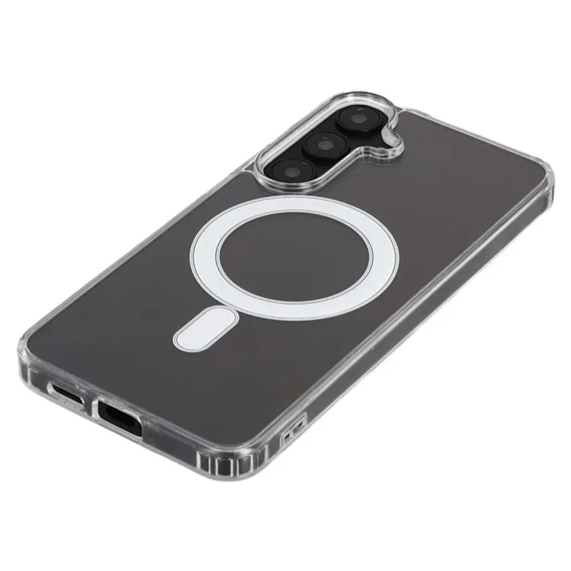 WANLONFENG LM Series For Samsung Galaxy S25+ Clear Phone Case Compatible with MagSafe with Screen Film (Big Lens Hole)