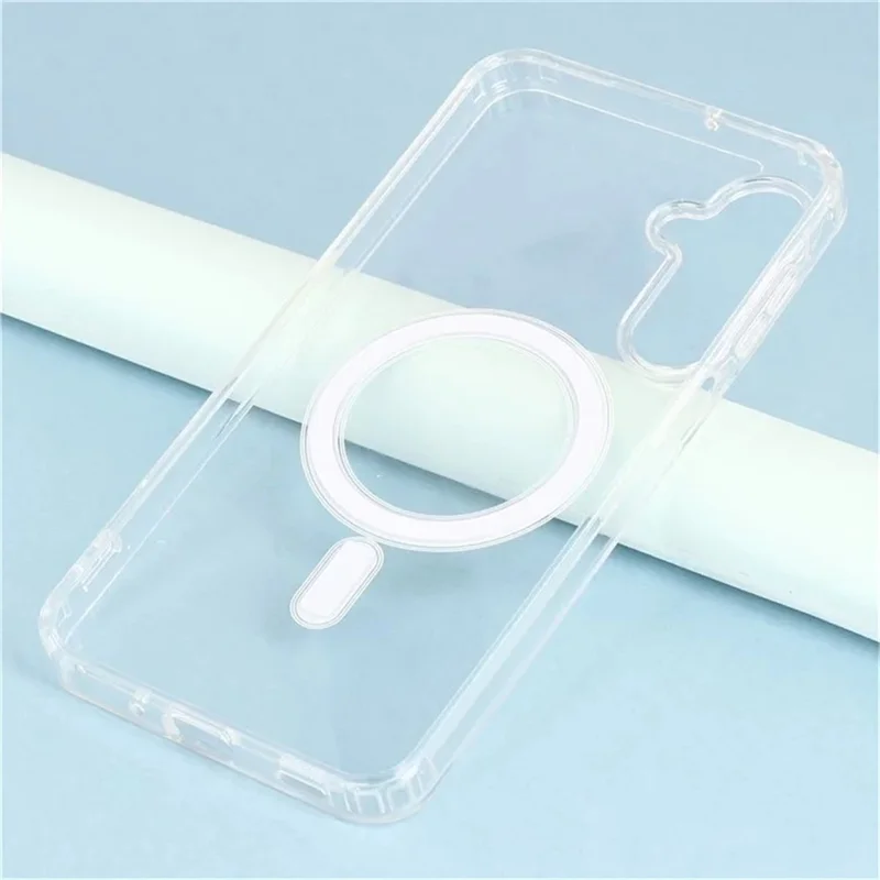 WANLONFENG LM Series For Samsung Galaxy A36 5G Clear Phone Case Compatible with MagSafe with Screen Film (Big Lens Hole)