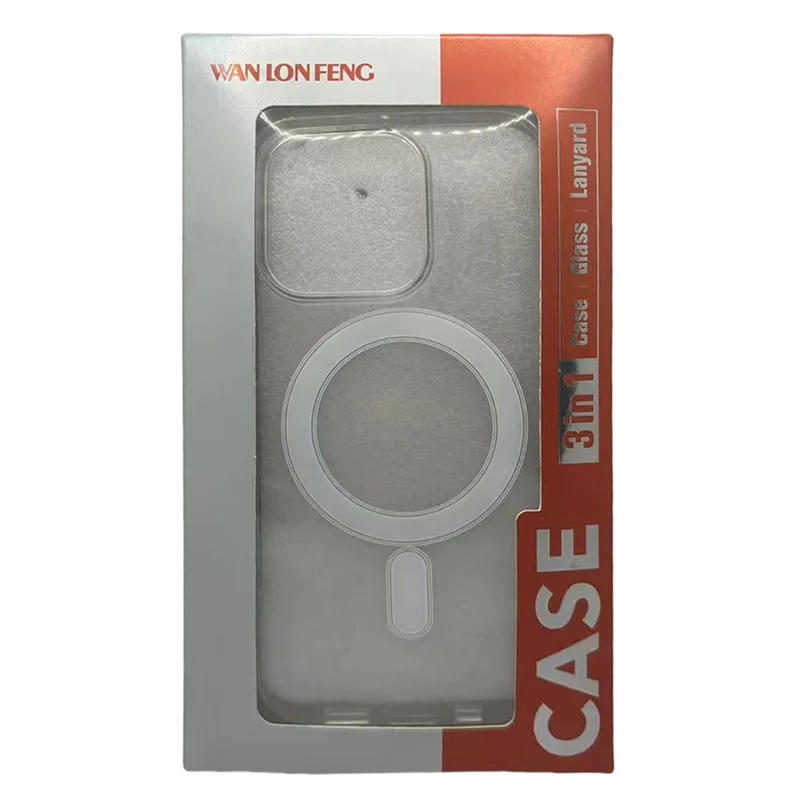 WANLONFENG LM Series For Samsung Galaxy A36 5G Clear Phone Case Compatible with MagSafe with Screen Film (Big Lens Hole)