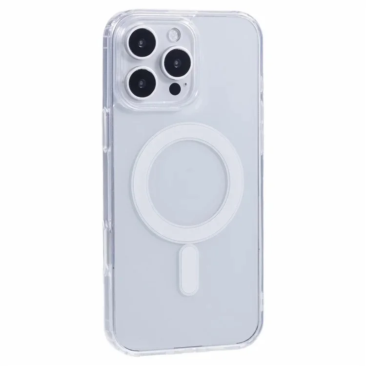 WANLONFENG LM Series For iPhone 16 Pro Clear Phone Case Compatible with MagSafe with Screen Film (Big Lens Hole)