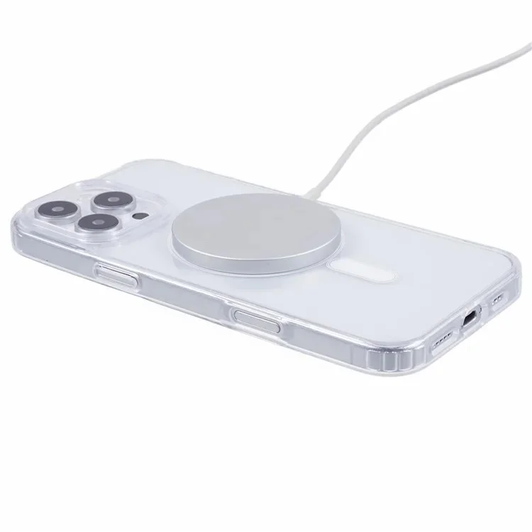 WANLONFENG LM Series For iPhone 16 Pro Clear Phone Case Compatible with MagSafe with Screen Film (Big Lens Hole)