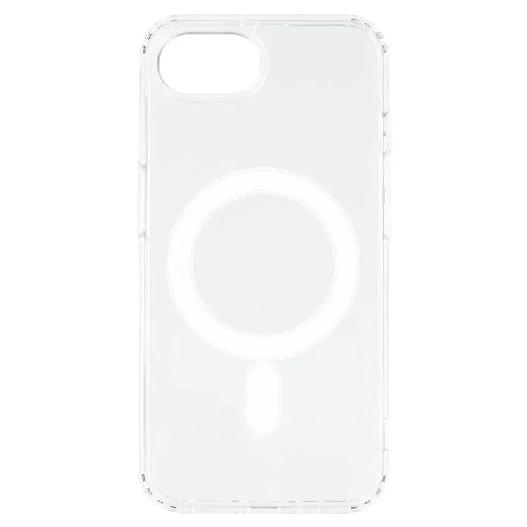 WANLONFENG LM Serie Magnetische Hülle für iPhone 16e, kristallklar, TPU + Acryl Handyhülle mit Displayschutz (Große Kameraausschnitt)