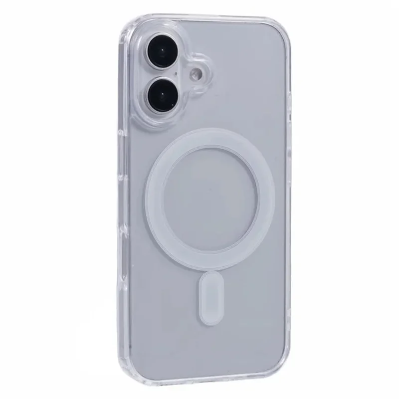 WANLONFENG LM Series For iPhone 16 Clear Phone Case Compatible with MagSafe with Screen Film (Big Lens Hole)