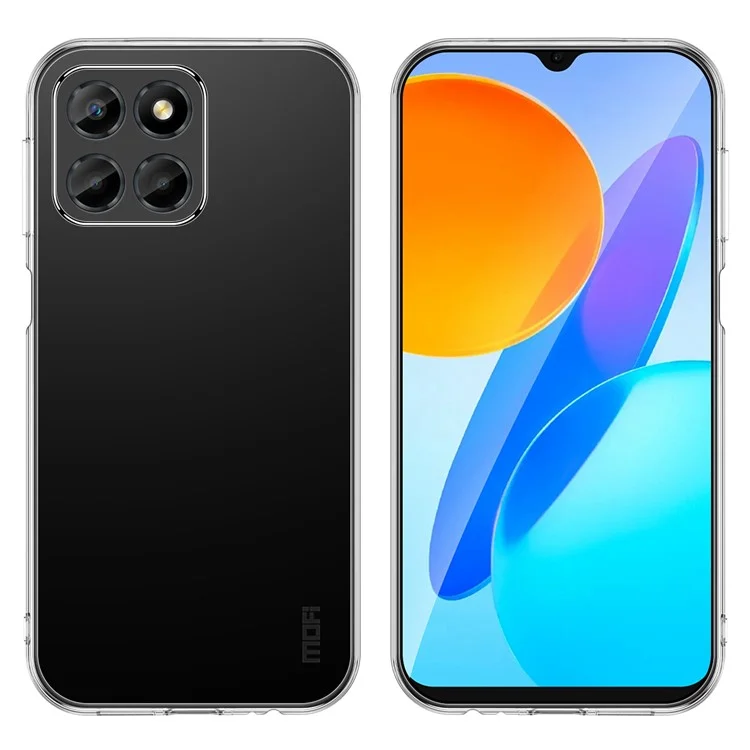 MOFI para Honor X8 5G Bump Proof TPU Shell, Capa Protetora de Telefone Cristal Claro Não Amarelado