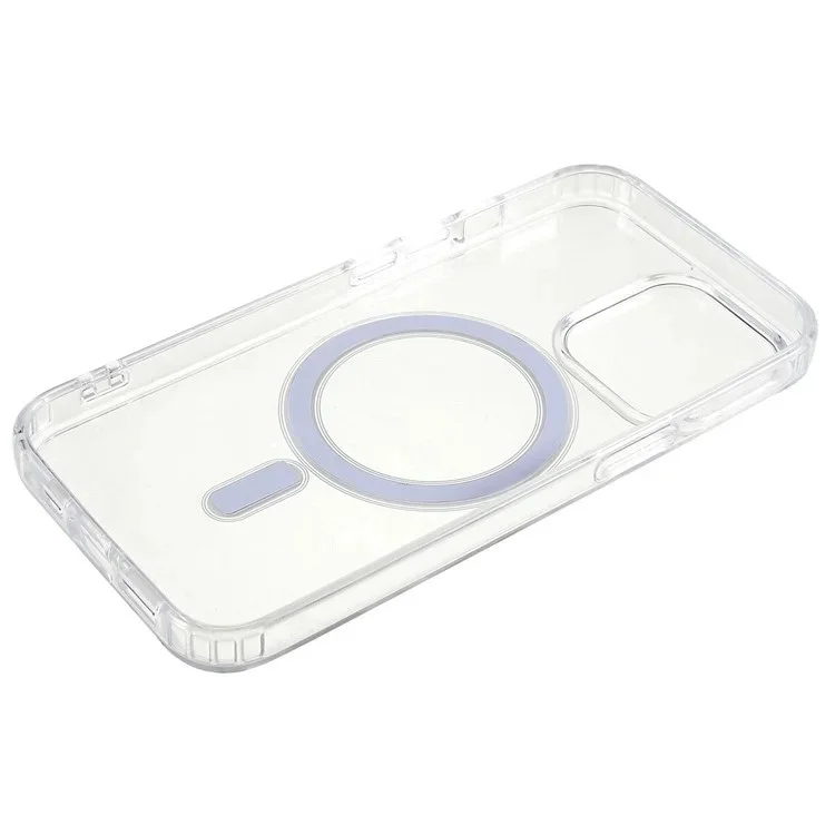 WANLONFENG Série LM Pour iPhone 13 Pro Max Coque Magnétique Transparente TPU + Acrylique avec Film de Protection d'Écran (Grande Ouverture pour Objectif)