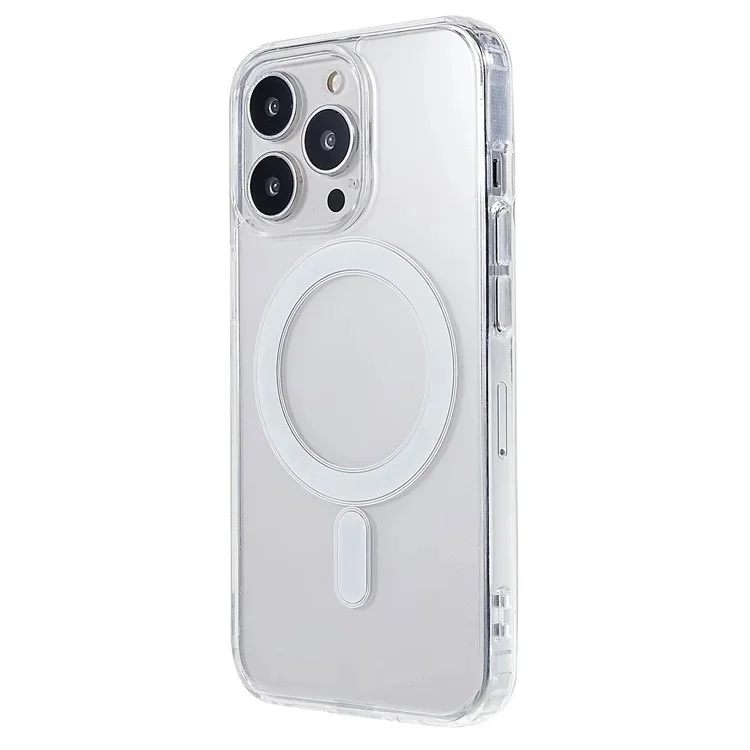 WANLONFENG LM Series For iPhone 13 Pro Clear Phone Case Compatible with MagSafe with Screen Film (Big Lens Hole)