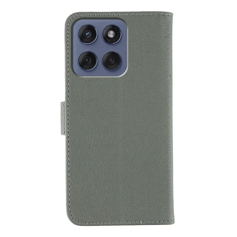 Voor Motorola Edge 60 5G / 60 Fusion 5G hoesje met veerprint van PU-leer met portemonnee - Grijs