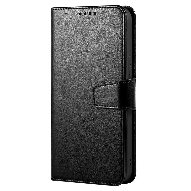 For Xiaomi Redmi Note 14S 4G / Note 13 Pro 4G / Poco M6 Pro 4G Case Stand Card Holder Wallet Leather Phone Cover - Black