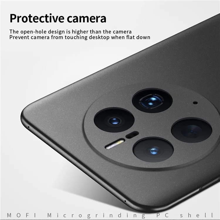 MOFI Shield Matte Série Pour Huawei Mate 50 Pro 4G Absorbing Ultra Slim Phone Case Hard PC Protection Back - le Noir