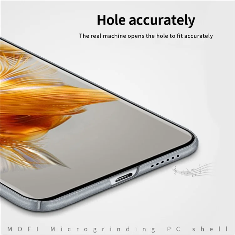 MOFI Shield Matte Série Pour Huawei Mate 50 Pro 4G Absorbing Ultra Slim Phone Case Hard PC Protection Back - le Noir