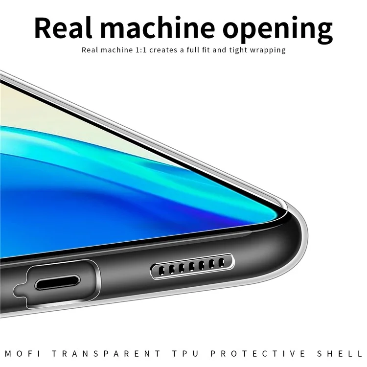 MOFI для vivo V25 5G Противоударный TPU-чехол, прозрачный кристалл, не желтеющий чехол-накладка для защиты телефона