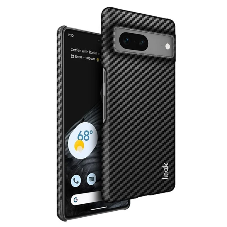 IMAK Ruiyi Series pour Google Pixel 7 5G Texture en fibre de carbone PU Leather Coated PC Case Scratch-resistant Boîtier de téléphone portable