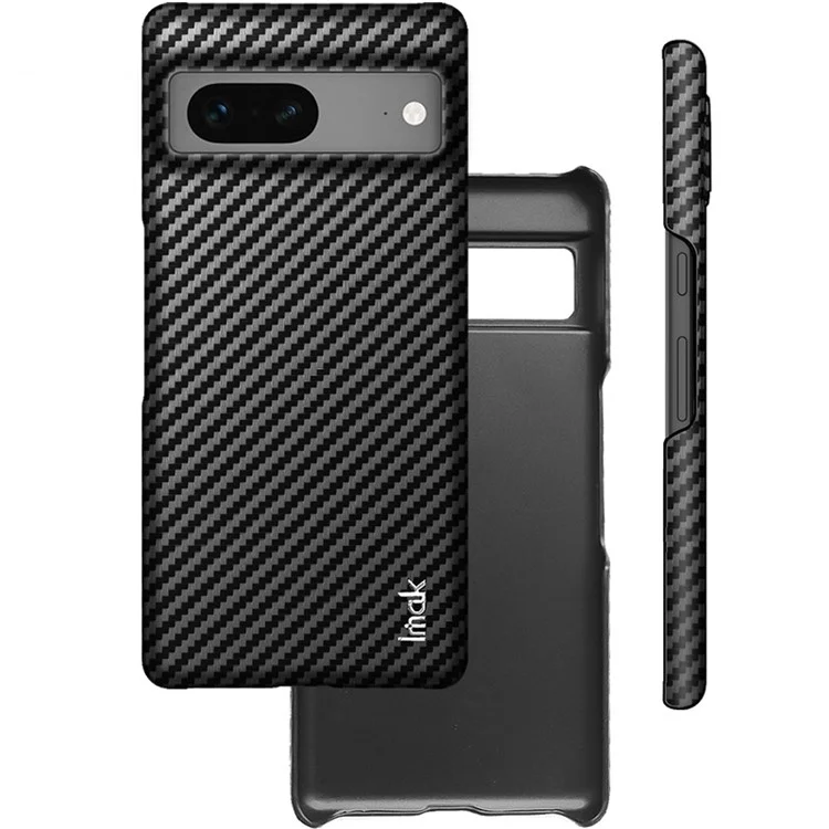 IMAK Ruiyi Series pour Google Pixel 7 5G Texture en fibre de carbone PU Leather Coated PC Case Scratch-resistant Boîtier de téléphone portable