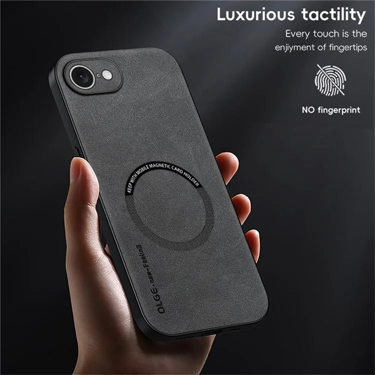 WANLONFENG YBP Série Capa Magnética com Película de Vidro Temperado para iPhone 16e - Couro PU + TPU, Recortes Precisos - Preto
