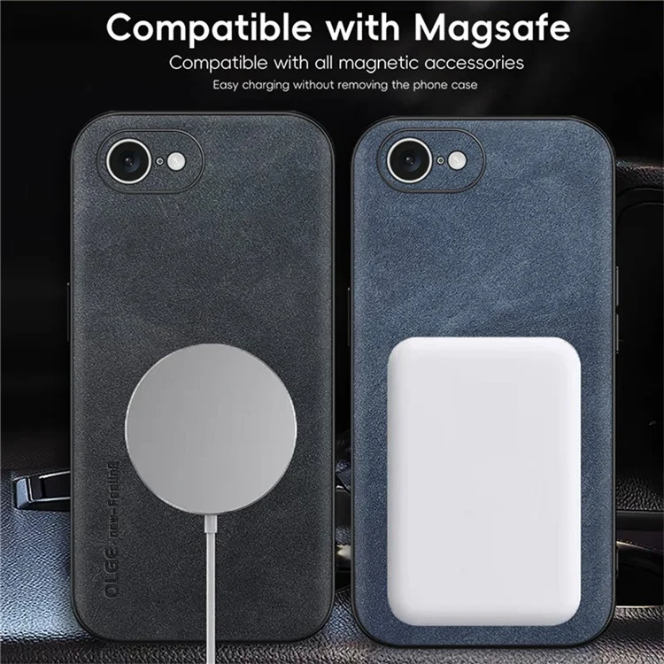 WANLONFENG YBP Série Capa Magnética com Película de Vidro Temperado para iPhone 16e - Couro PU + TPU, Recortes Precisos - Preto
