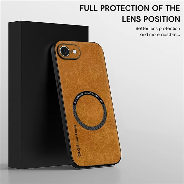 WANLONFENG YBP Série Capa Magnética com Película de Vidro Temperado para iPhone 16e - Couro PU + TPU, Recortes Precisos - Preto
