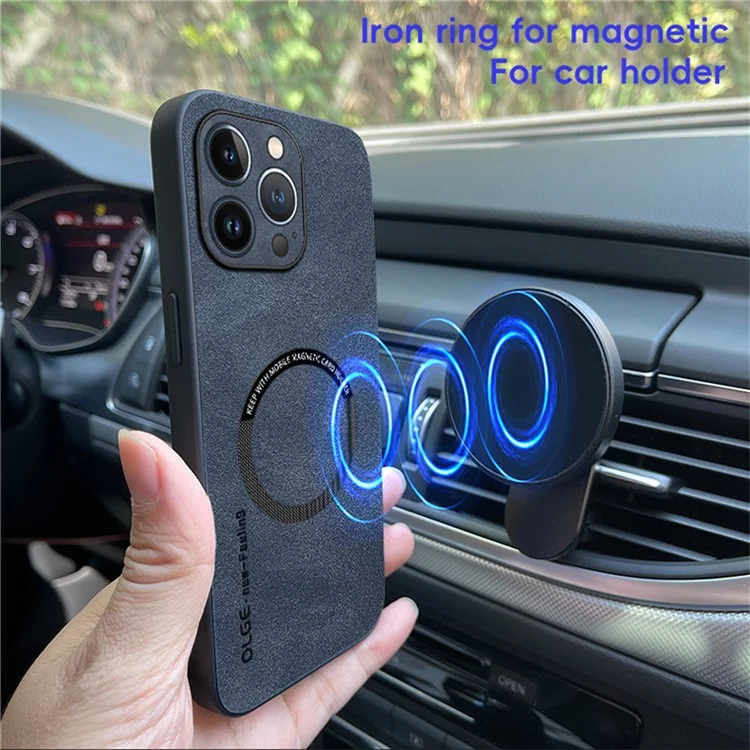 WANLONFENG Série YBP pour iPhone 13 Pro Étui magnétique avec film en verre trempé Étui en cuir PU + TPU Découpes précises - Noir