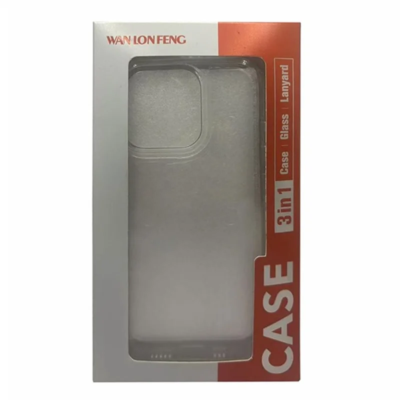 WANLONFENG MF Series for Nothing Phone (3a) Case TPU Acrylic Clear Phone Cover with Tempered Glass Film