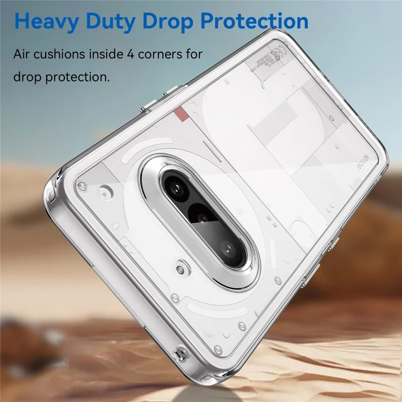 WANLONFENG MF Series for Nothing Phone (3a) Case TPU Acrylic Clear Phone Cover with Tempered Glass Film