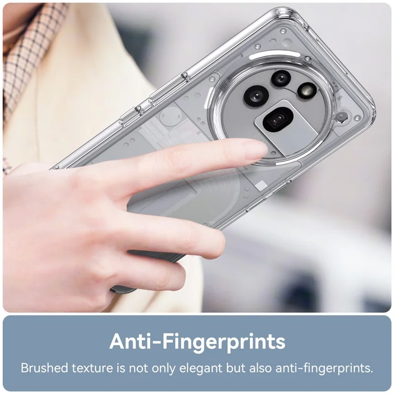WANLONFENG MF Series for Nothing Phone (3a) Pro Case TPU Acrylic Clear Phone Cover with Tempered Glass Film