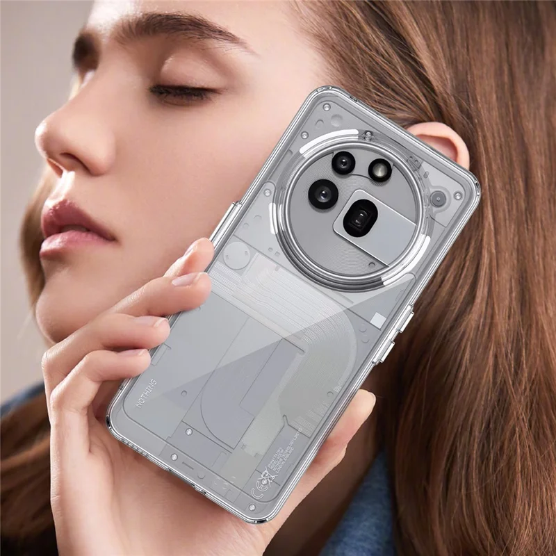 WANLONFENG MF Series for Nothing Phone (3a) Pro Case TPU Acrylic Clear Phone Cover with Tempered Glass Film