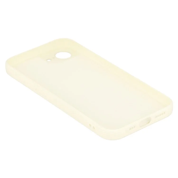 WANLONFENG RB2 Série Étui pour iPhone 16e en TPU Souple avec Protecteur d'Écran - Blanc