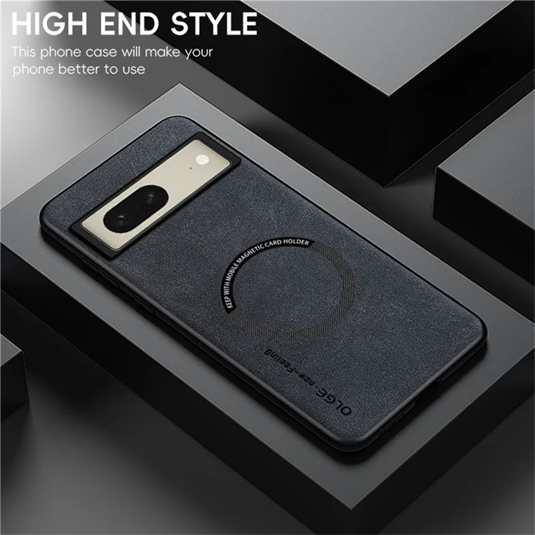 WANLONFENG YBP Serie per Google Pixel 8a Cover Magnetica con Pellicola in Vetro Temperato in Pelle PU + TPU per Telefono con Ampia Apertura - Grigio