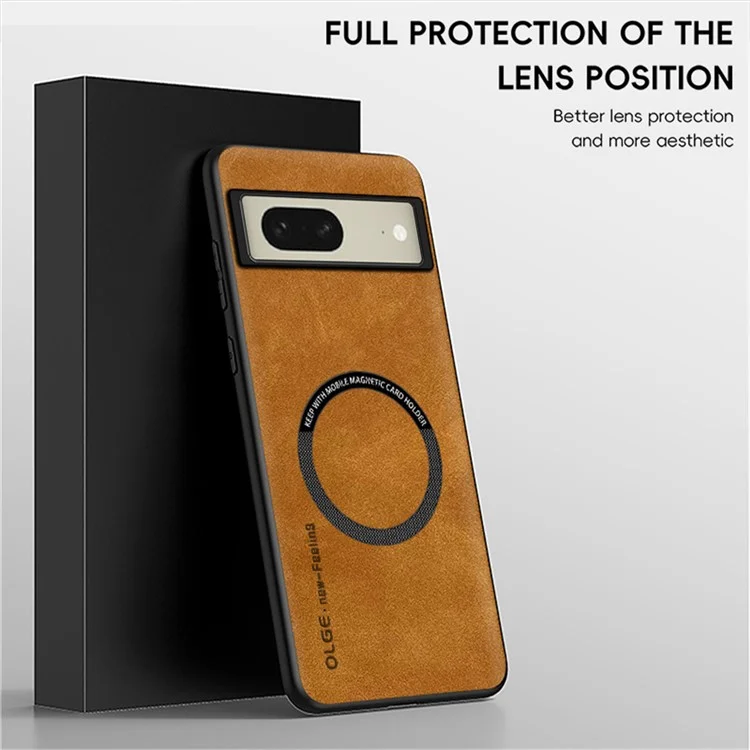WANLONFENG YBP Serie per Google Pixel 8a Cover Magnetica con Pellicola in Vetro Temperato in Pelle PU + TPU per Telefono con Ampia Apertura - Grigio